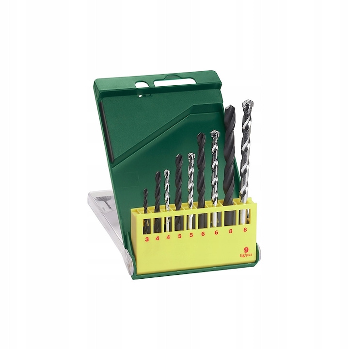 Set burghie Bosch, 3-8mm, HSS-R si TC, 61x120mm