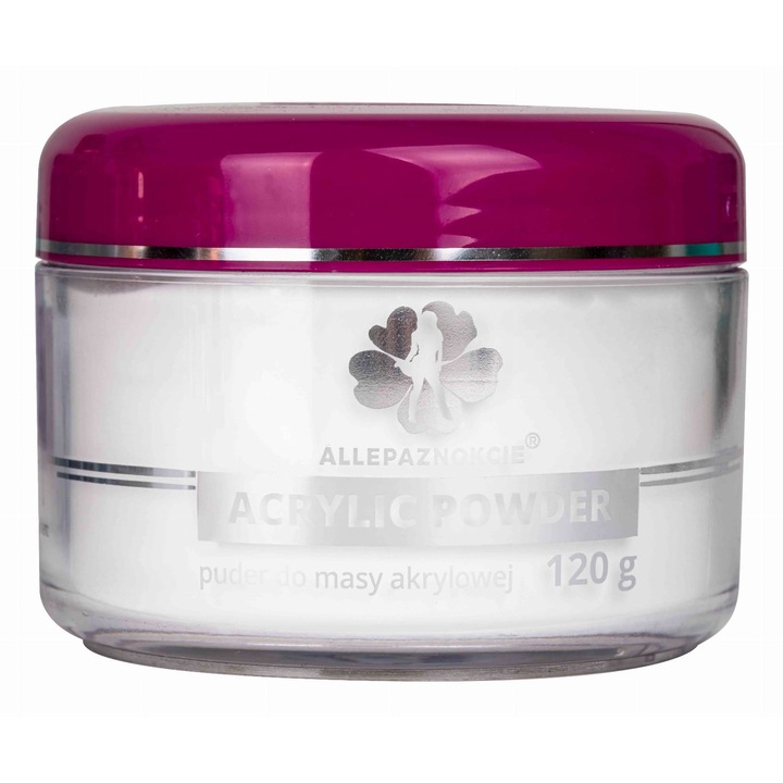 Pudra acrilica pentru unghii, Allepaznokcie, 120 g, rezistenta la crapaturi, Transparent, No.1