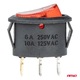 Univerzális kapcsoló, megvilágított, piros, 12V, 3 PIN, méret 25mm, AMiO