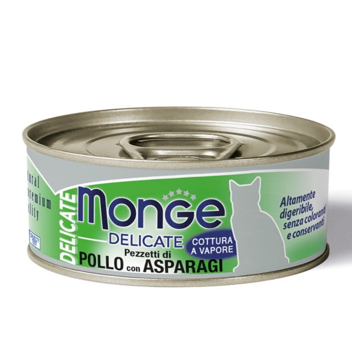 Hrana pisici Monge, pui cu sparanghel, 80g