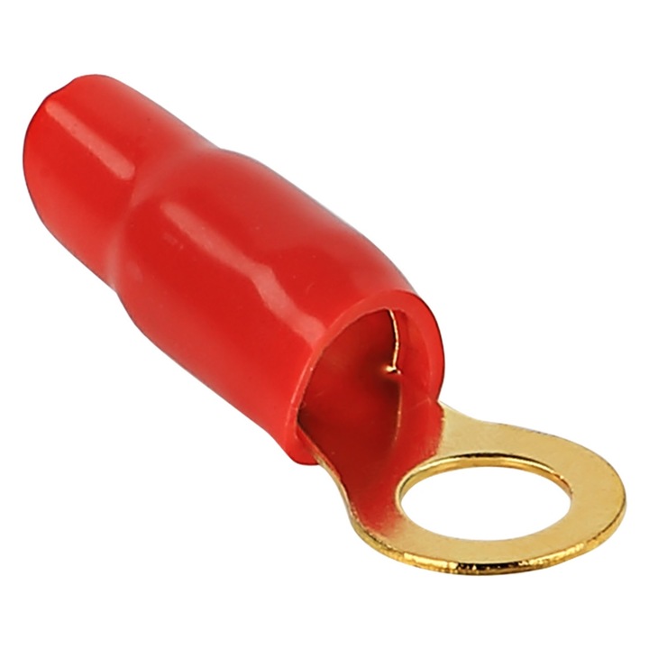 Terminal cu inel ACV, 20 mm², 11x6.4mm, auriu/rosu