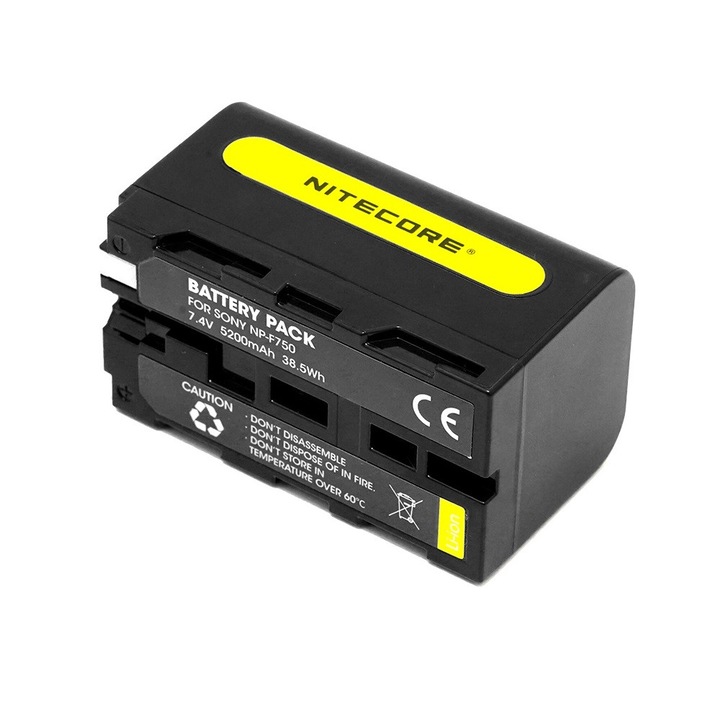 Acumulator Nitecore NP-F750, 5200 mAh, 193.5g