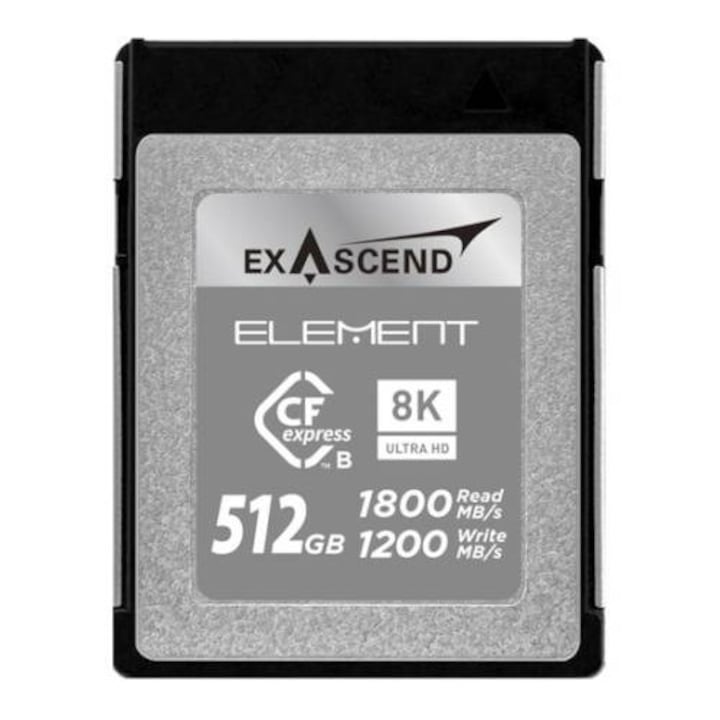 Card de memorie CFexpress Type B Exascend 512GB, 1800MB/s citire, 1200MB/s scriere, rezistent la socuri