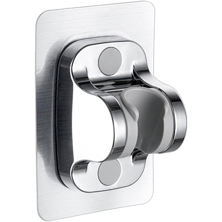 Suport pentru dus, ajustabil, fara gaurire, material ABS, autoadeziv, pentru baie
