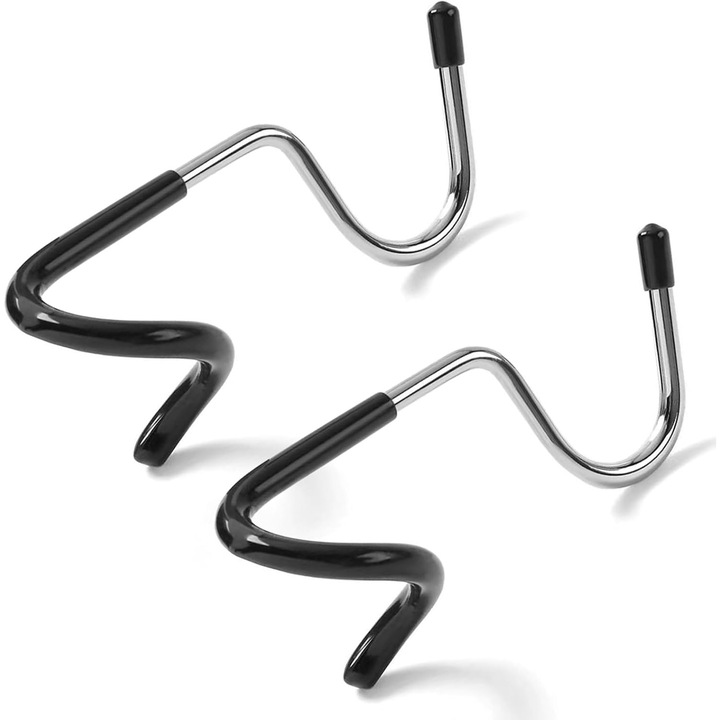 Set de carlige din inox, 2 bucati, 5.5x1.18in, pentru agatat in interior si exterior