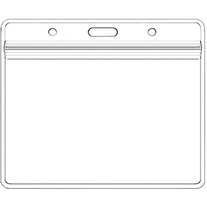 Set 50 suporturi transparente pentru carduri, PVC, impermeabile, 10x7cm