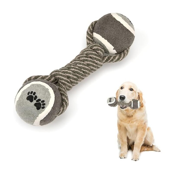 Interaktív játék kutyáknak, elpusztíthatatlan labdával, pamut, kis, közepes és nagy kutyáknak