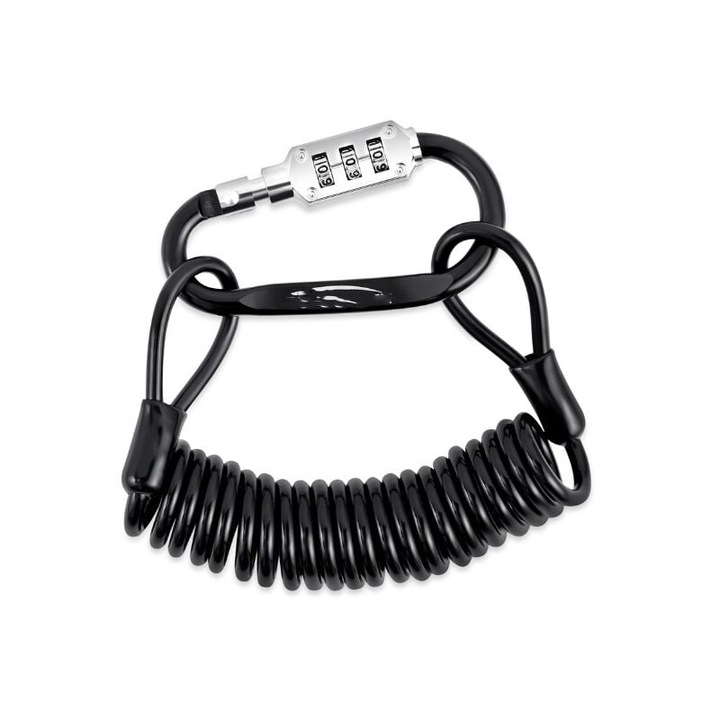 Катинар с код, кабел 150см, дебелина 4мм, метал, черен