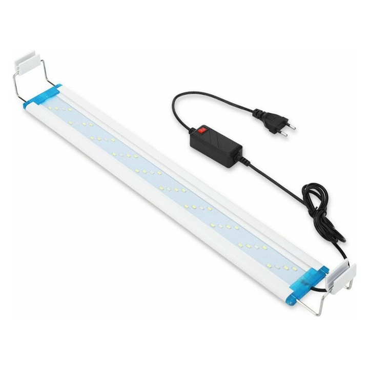 Lumina LED acvariu 12W, 3 moduri, alb, albastru, rosu, 28cm