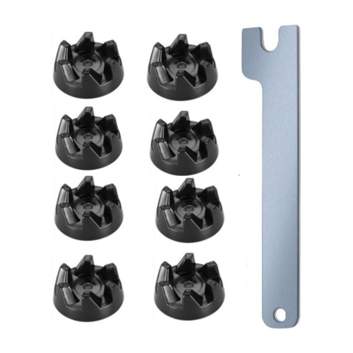 Set cuplaj mixer cauciuc, set 8 piese, negru, 36x15mm