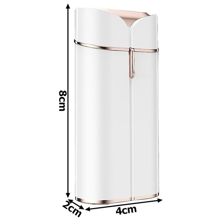 Epilator compact, 2 discuri de ras, alb, pentru uz casnic