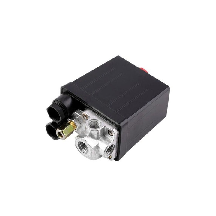 Comutator presiune compresor aer automat negru 125x80x50mm