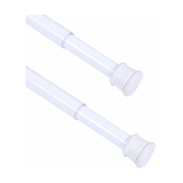 Bara de perdea extensibila, 2 bucati, 30-50cm, alb, pentru proiecte DIY