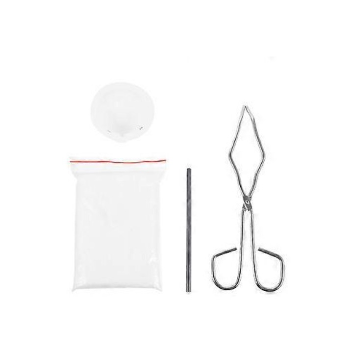 Set de topitoare metalice cu bol de topire, grafit, 23x8.2x0.5cm, pentru aur, argint, cupru