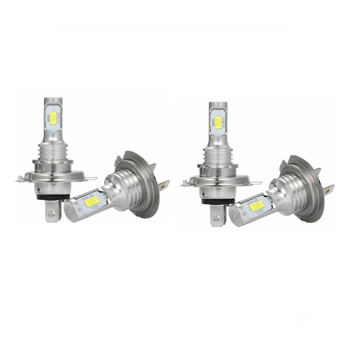 Set 4 becuri LED, 80W, 6500K, alb rece 105x96x50mm