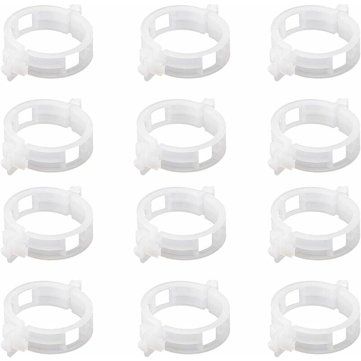 Set 50 cleme pentru plante, plastic, rezistente, 3x3x1.5cm