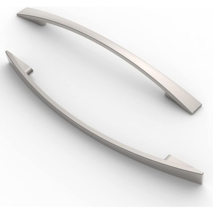 Manere mobilier, set de 10 bucati, 160mm distanta gauri, zinc, 203x14x20.5mm