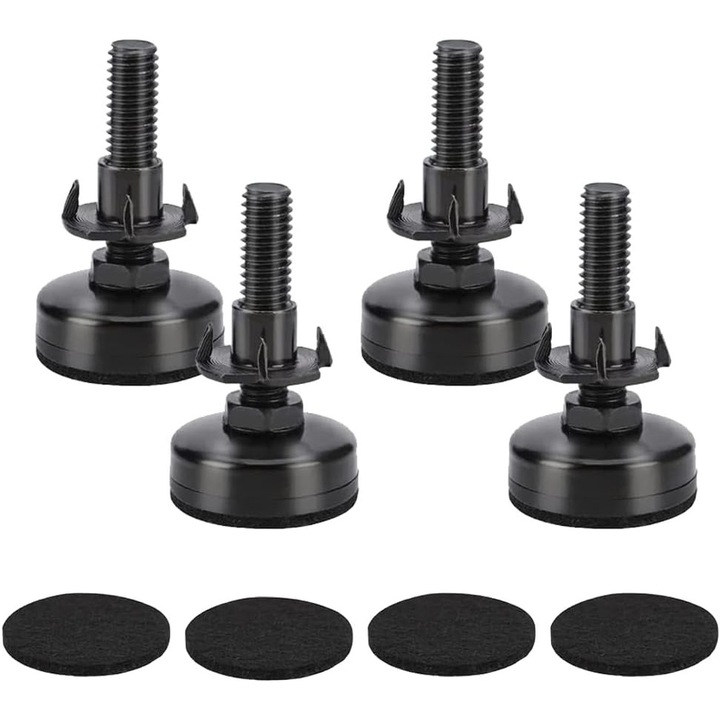 Picioare ajustabile pentru mobilier, 3/8"-16 set 4 buc, 1.4x3.6x6cm, capacitate 598.7kg, ajustare 2.5-5.1cm