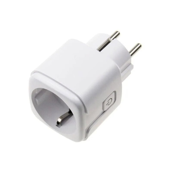 Интелигентен контакт, бял, с вграден таймер, 240V, 16A, вертикален/хоризонтален монтаж