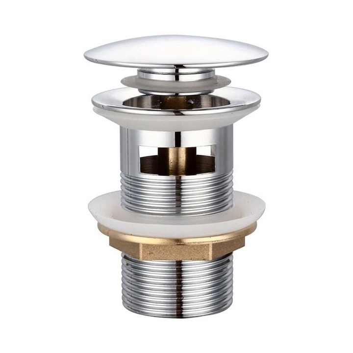 Универсален изпускателен клапан за мивка, хром, стандартни размери G1