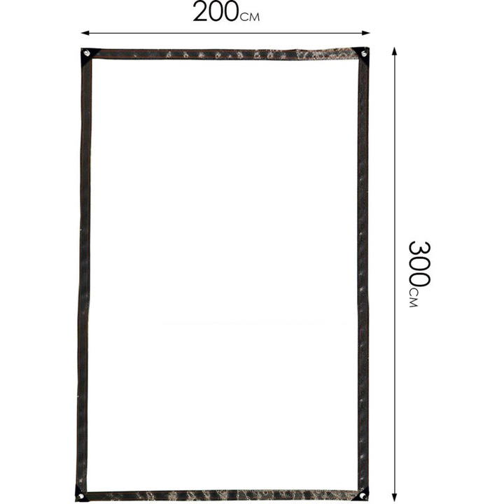Prelata solar transparenta, 2x3m, impermeabila, rezistenta la mucegai, cu ochiuri din inox