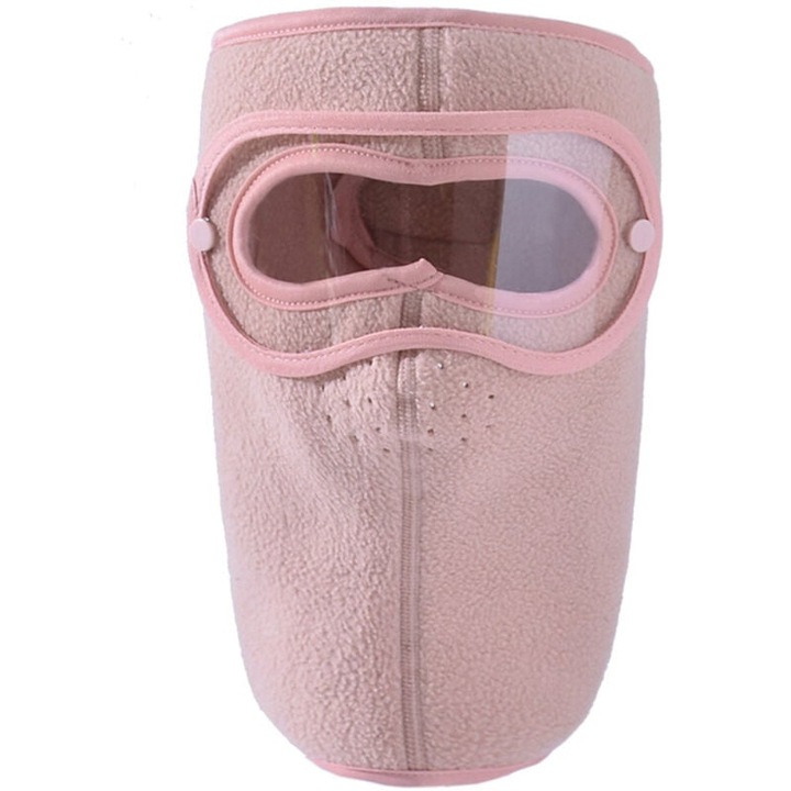 Masca polar unisex, protectie vant, roz, 20x9 cm