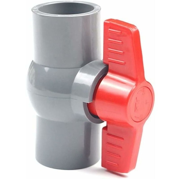 PVC golyóscsap, ragasztós csatlakozás, műanyag, 20x25x32x40mm