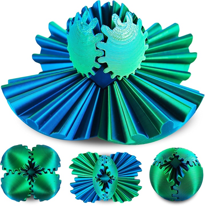 Jucarie copii, sfera 3D, verde 8cm