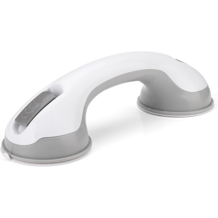 Maner de prindere pentru baie, fara gaurire, suport pentru cada, alb/gri
