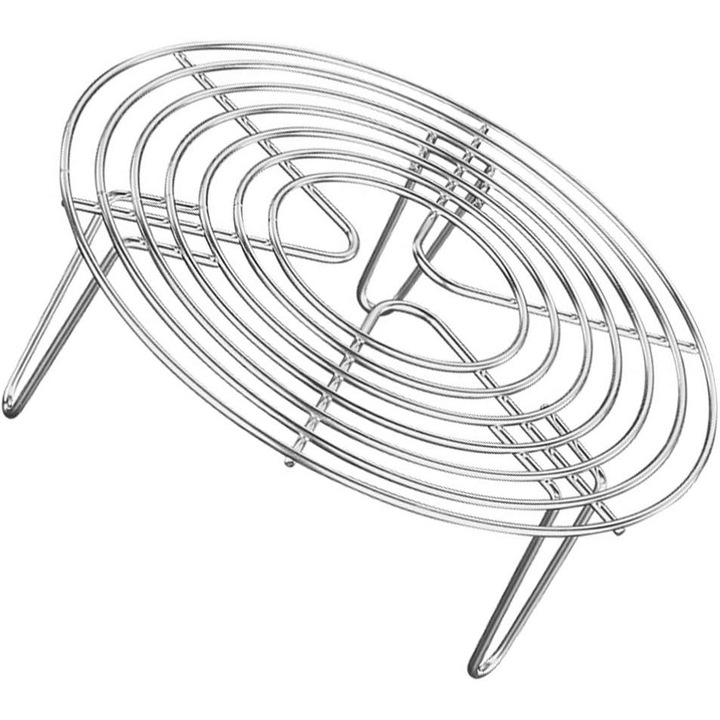 Raft rotund din inox pentru gatit, set pentru aburire si coacere, 30x30cm