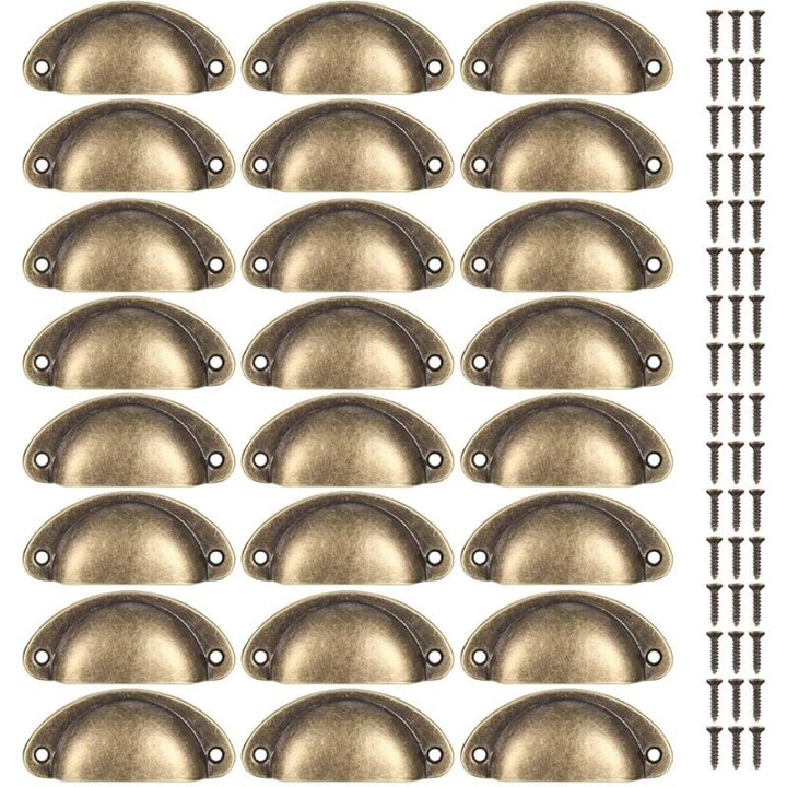 Set 24 manere vintage pentru mobilier, bronz, design elegant