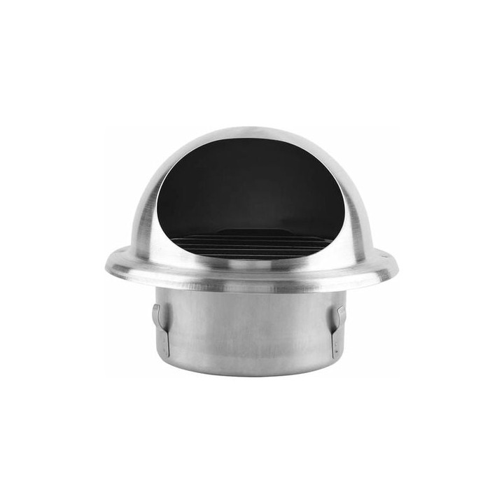 Вентилационна решетка от неръждаема стомана, 98x145x45мм, сребриста, комплект с монтажни винтове