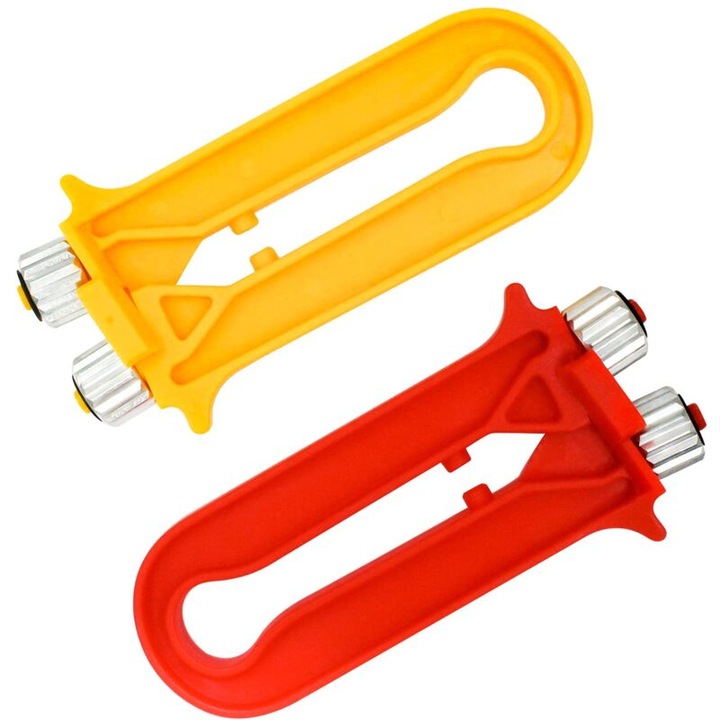 Set 2 unelte apicole, tensiune fir, galben si rosu, 13x6.5cm