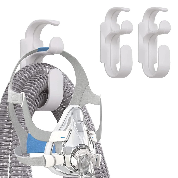Tömlőtartó 2 db, CPAP tartó légzőkészülékhez, professzionális kialakítás, könnyű telepítés, ABS, sokszínű