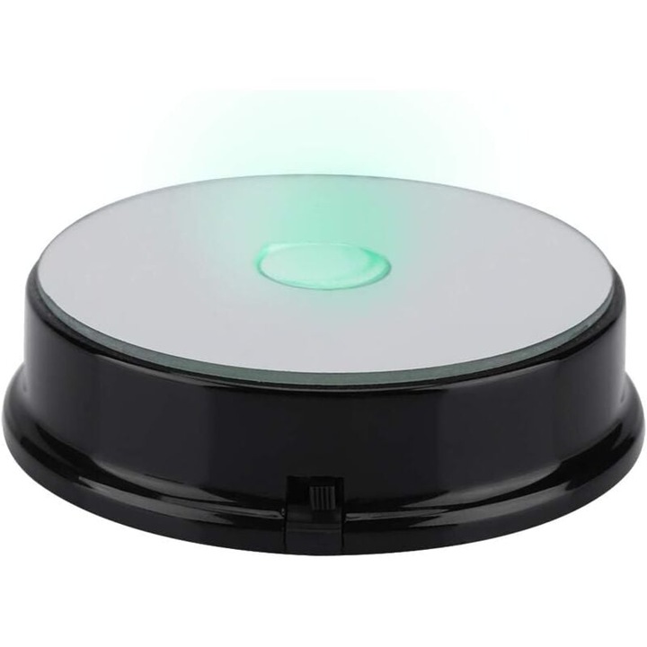 Baza rotativa LED pentru arta, 7 culori, multicolor, dimensiune rotunda