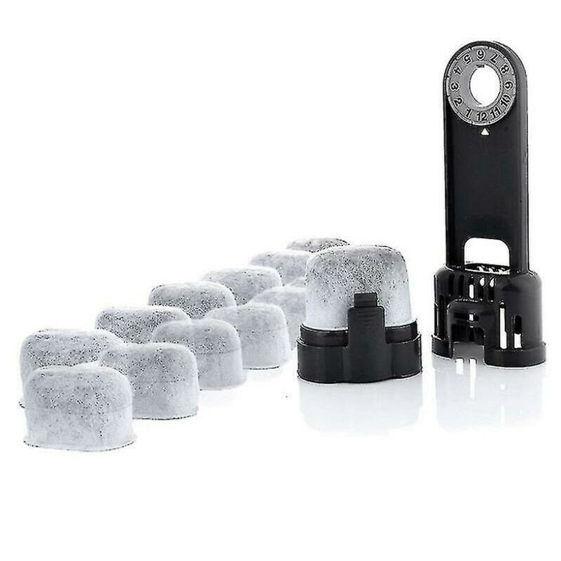 Set 12 filtre de apa din carbon activ pentru cafetiere, 4.7x2.1x2.6cm