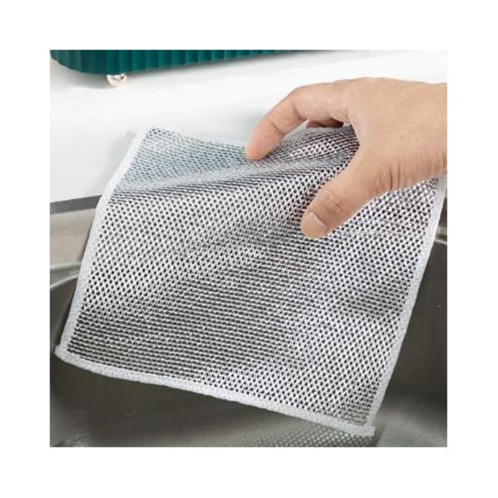 Set 10 bucati lavete multifunctionale din otel, nu zgarie, pentru curatare