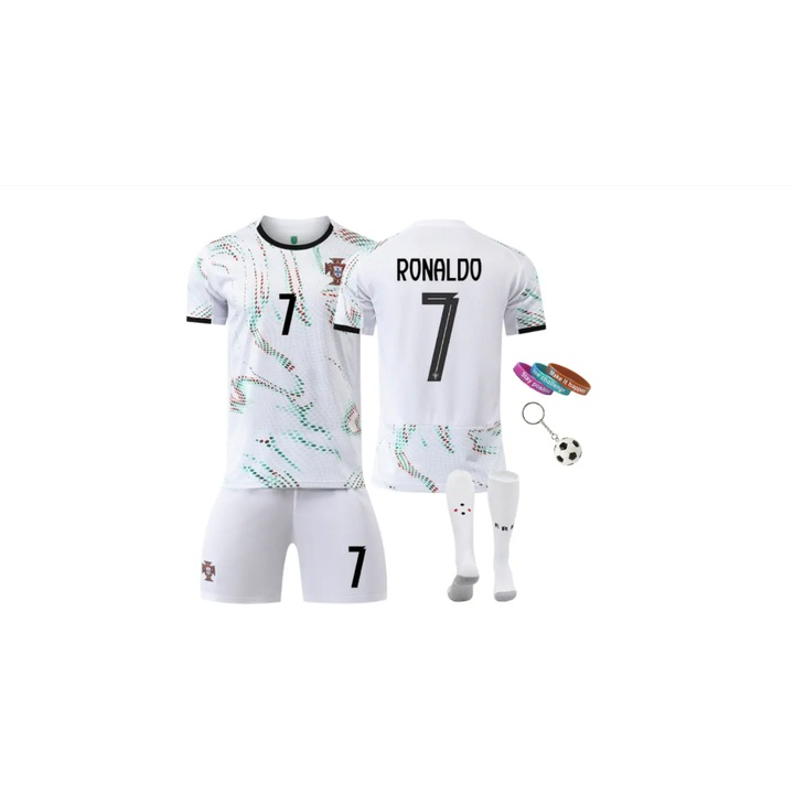 Спортна екипировка за деца, Ronaldo Portugal Футболен екип №7, Бял