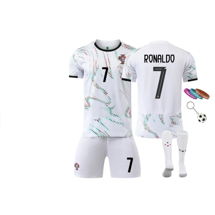 Спортна екипировка за деца, Ronaldo Portugal Футболен екип №7, Бял