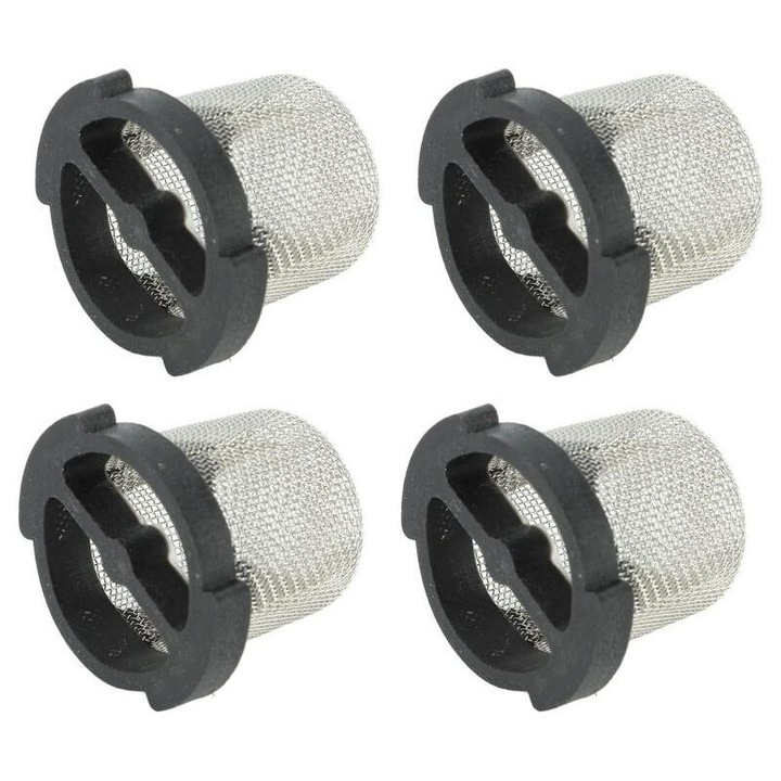 Filtru de curatare pentru piscina, set de 4 filtre cu plasa fina, 3.5x3x3cm, inoxidabil