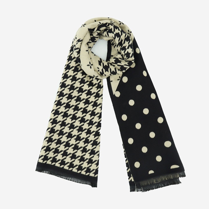 Esarfa dama, 180x70cm, multicolor, set de toamna si iarna