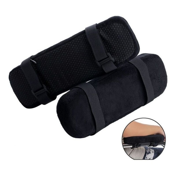 Perne pentru suportul cotului, set de 2, spuma cu memorie, design elegant, 23.5x7.5x3cm