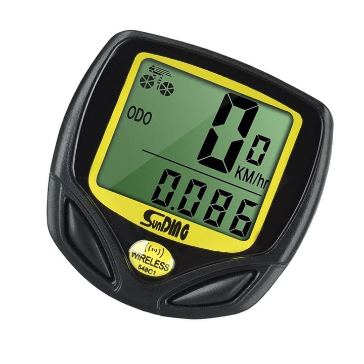 Велокомпютър за велосипед, водоустойчив, многофункционален, безжичен, 10x5см