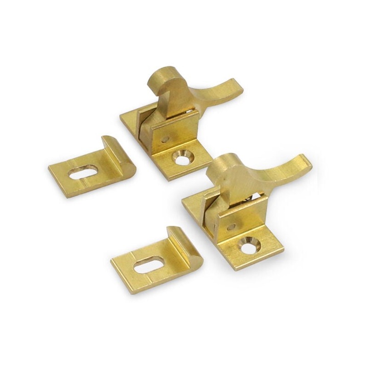 2 darab 90 fokos derékszögű, sárgaréz, ellenálló zárak, 10x5 cm