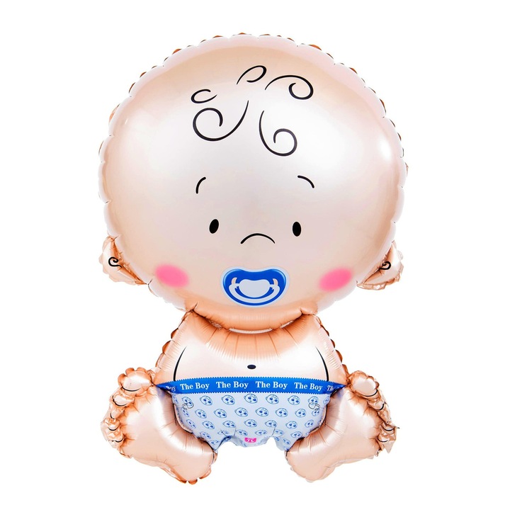 Балон за момченце, VivaParty, 74x49 см, декоративен комплект за бебешко парти