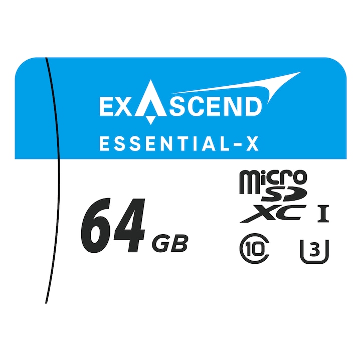 Karda microSD Essential-X, 64GB, UHS-I, 30 MB/s sebesség, víz- és ütésálló