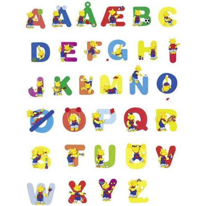 U betűs fa Goki sárga 7.7cm