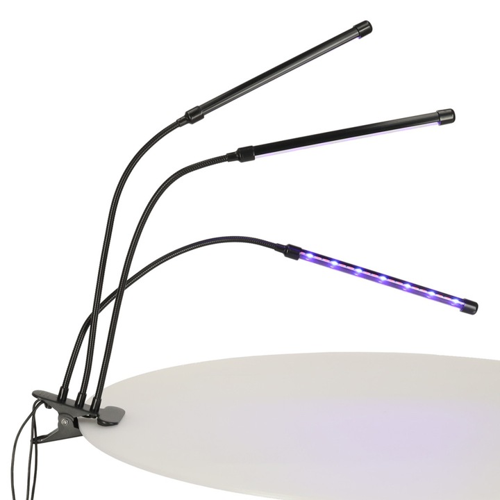 Lampa LED pentru plante, Luka, 3 culori, timer 3/9/12h, IP54, 70cm