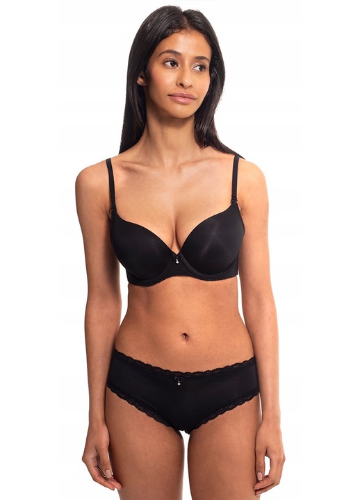 Sutien push-up, Agio Milano, DB-9214, negru, material elastic