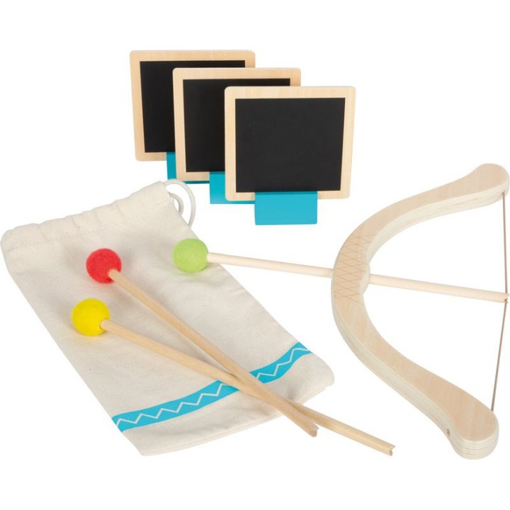 Комплект детски лък и стрела, Small Foot, 3 мишени